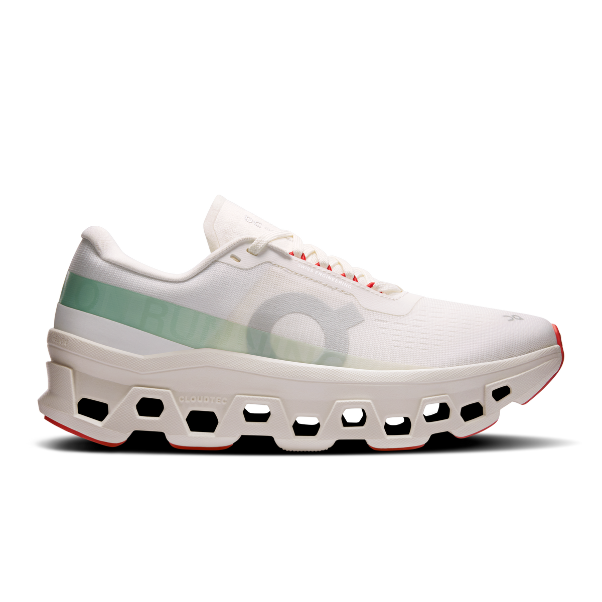 On Cloudmonster 1 Women Regular in Ivory / Creek running shoe photo 1 | MotionLab