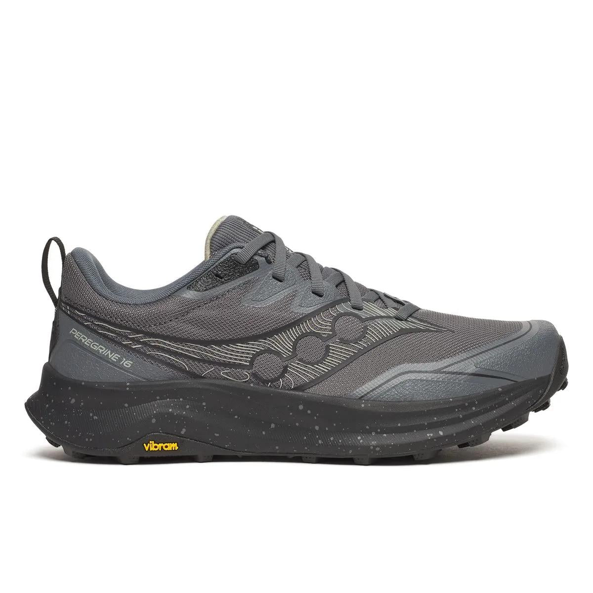 Saucony PEREGRINE 16 Men Wide in Carbon / Black running shoe photo 1 | MotionLab