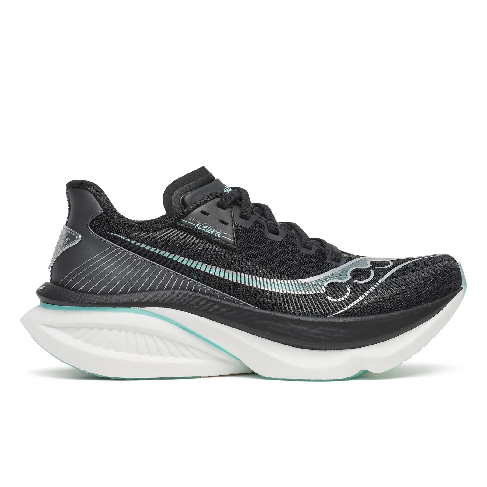 Saucony Endorphin Azura Women Regular in Black / Aqua running shoe photo 1 | MotionLab