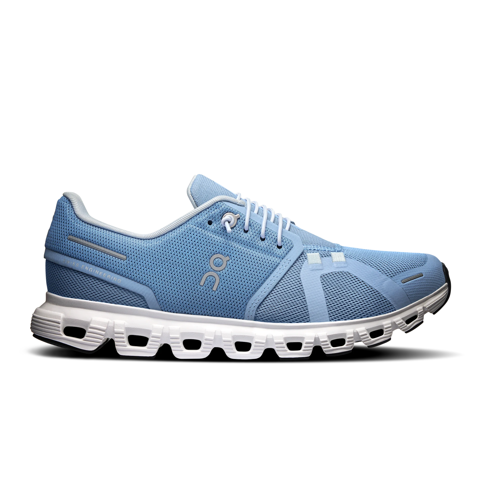 On Cloud 6 Women Chambray White shoe, view 01, style 3WF10061508