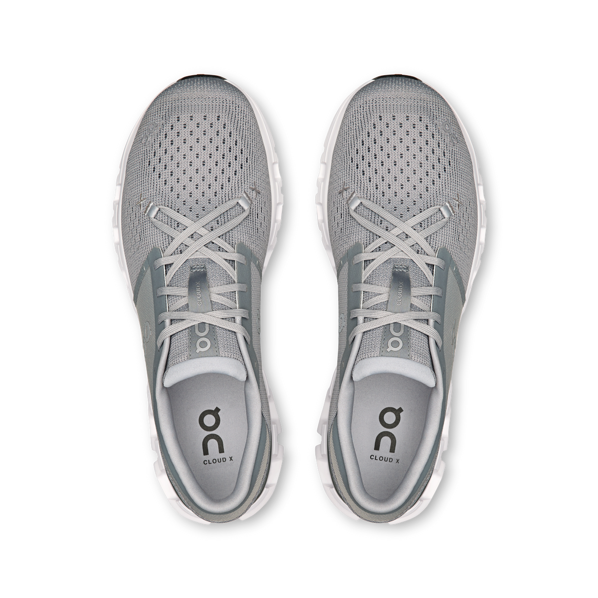 On Cloud X 4 Men in Alloy / Ivory running shoe photo 2 | MotionLab