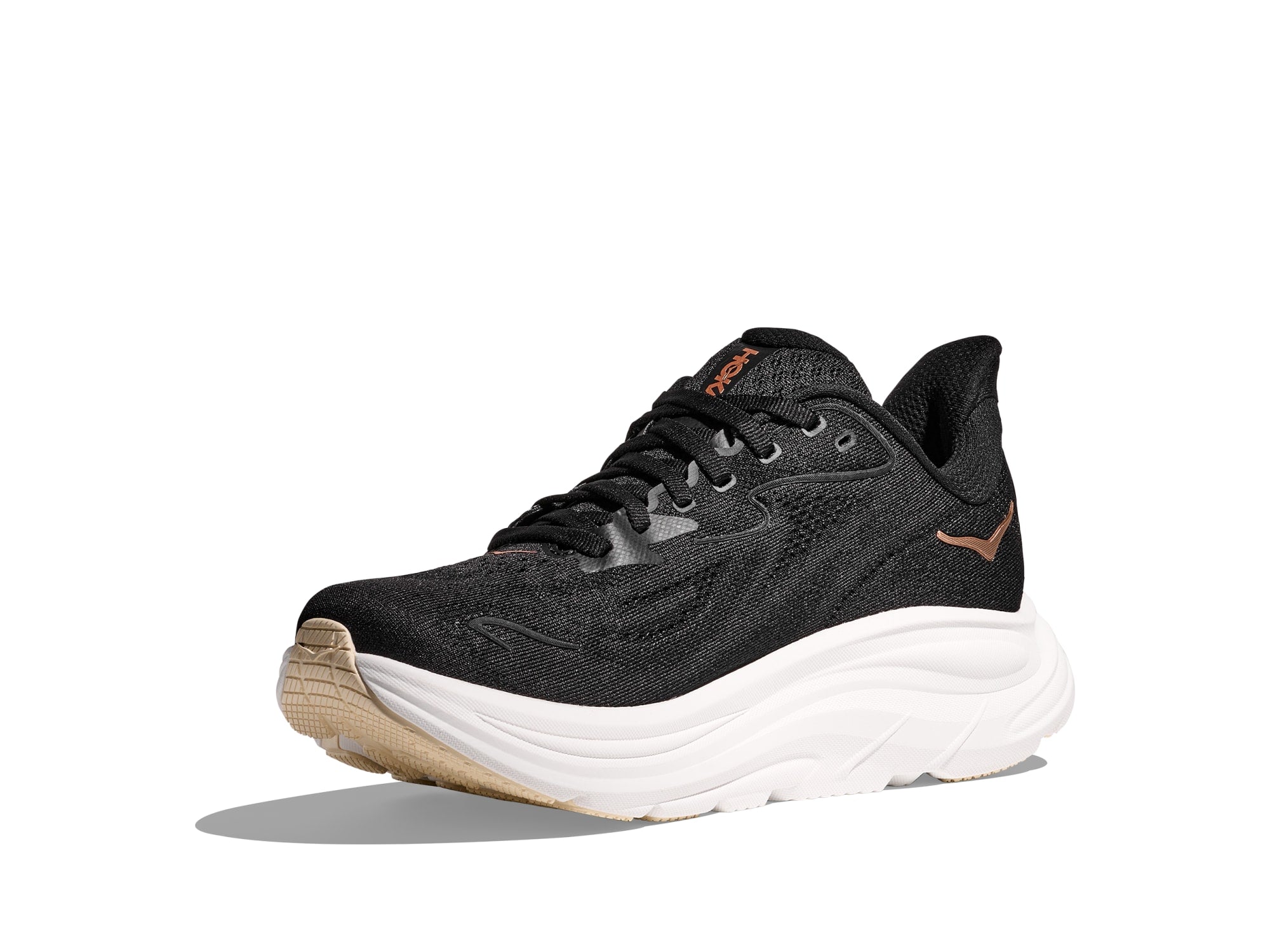 Hoka Clifton 10 Women Regular in Black / Rose Gold running shoe photo 3 | MotionLab