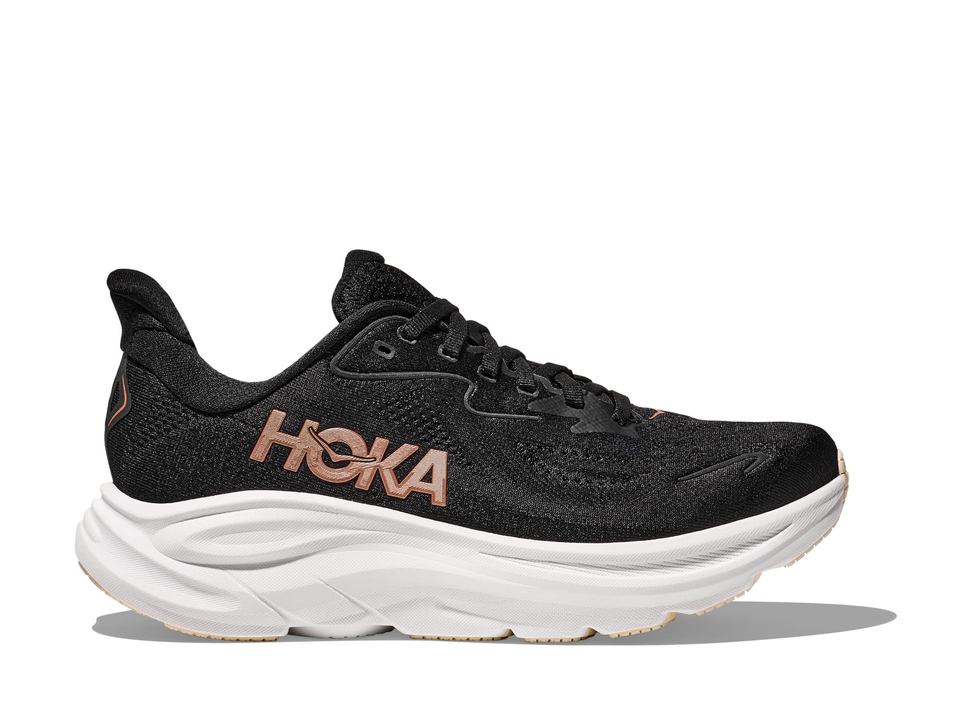 Hoka Clifton 10 Women Regular in Black / Rose Gold running shoe photo 4 | MotionLab