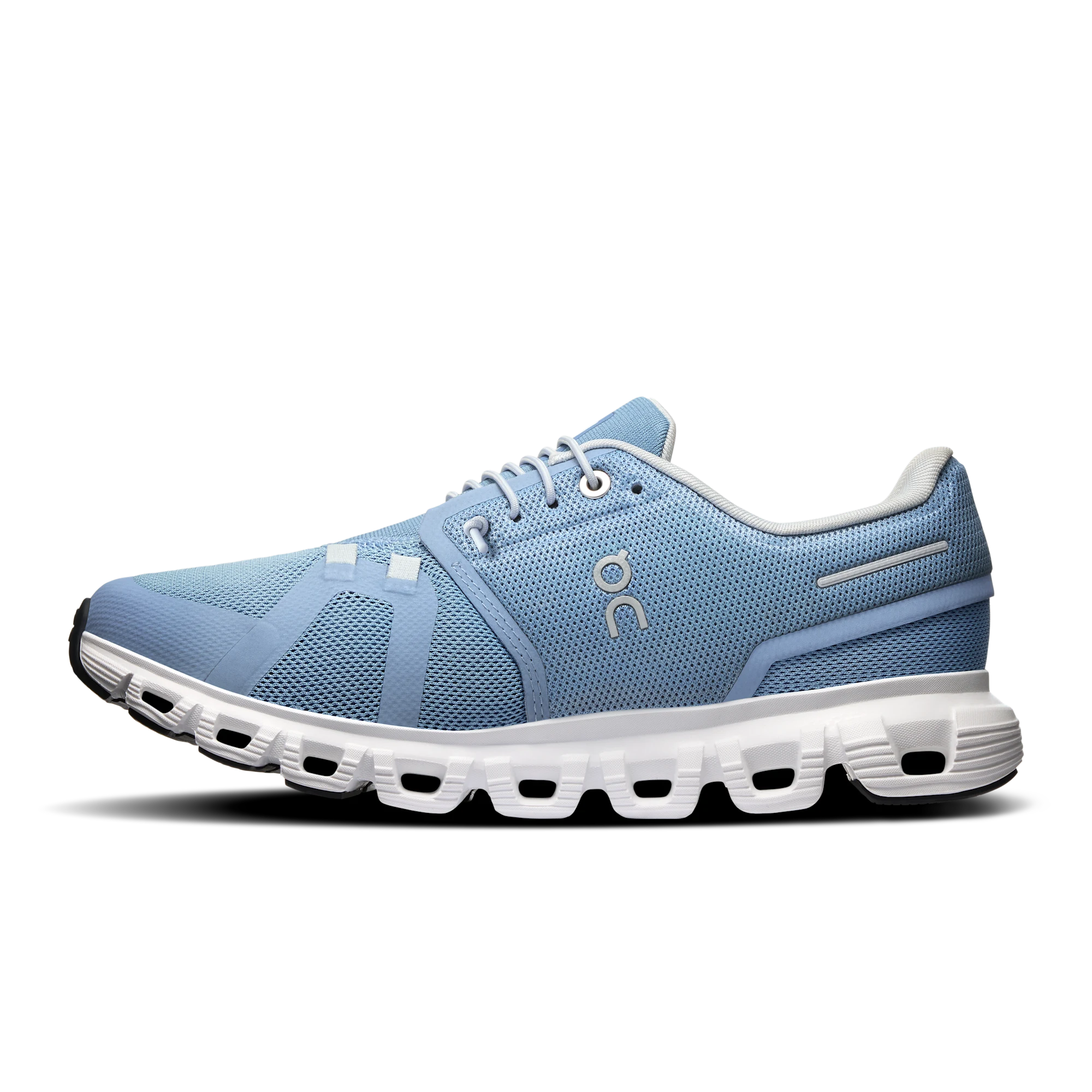 On Cloud 6 Women Chambray White shoe, view 04, style 3WF10061508
