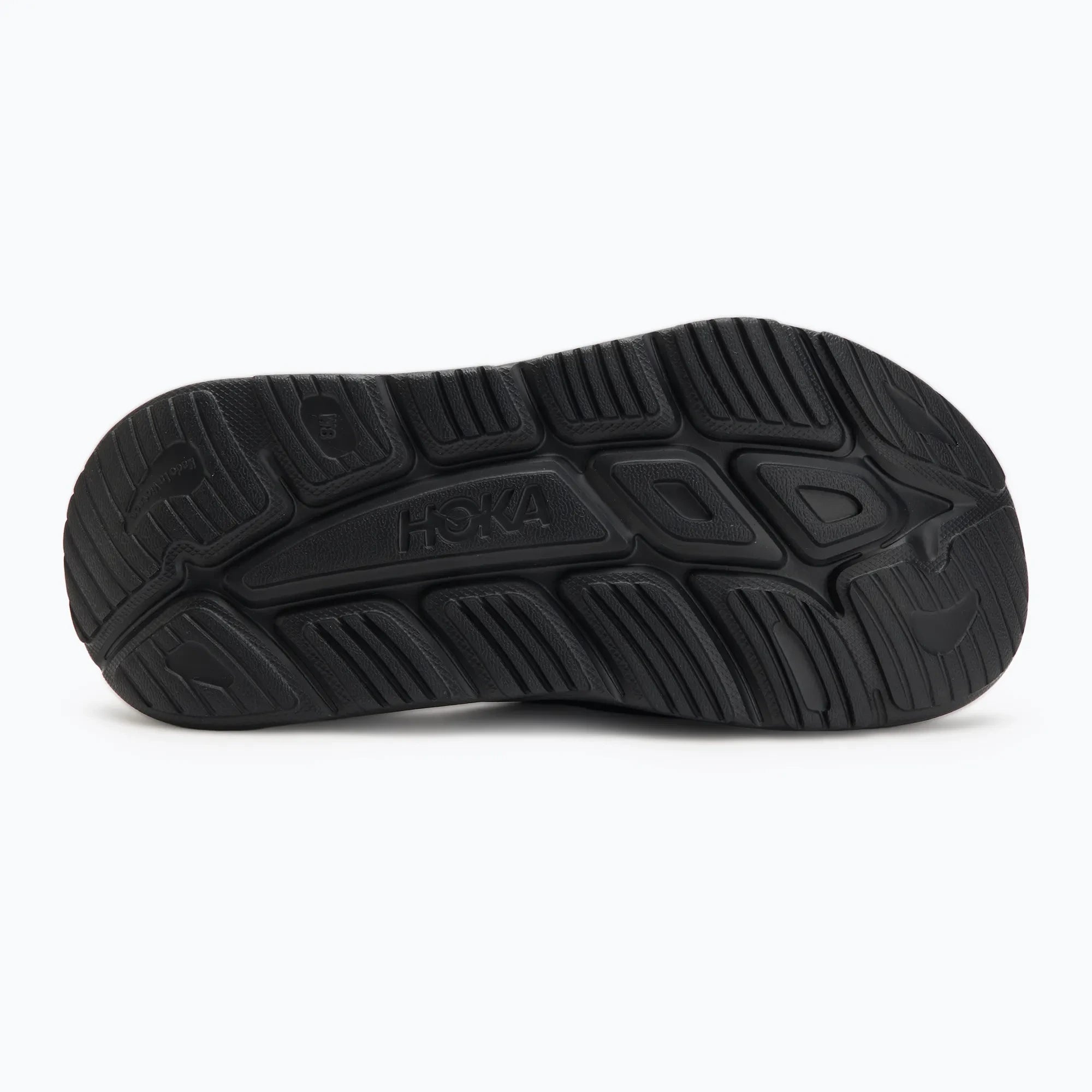 Hoka Ora Athletic Slide Unisex in Black / White running shoe photo 54 | MotionLab