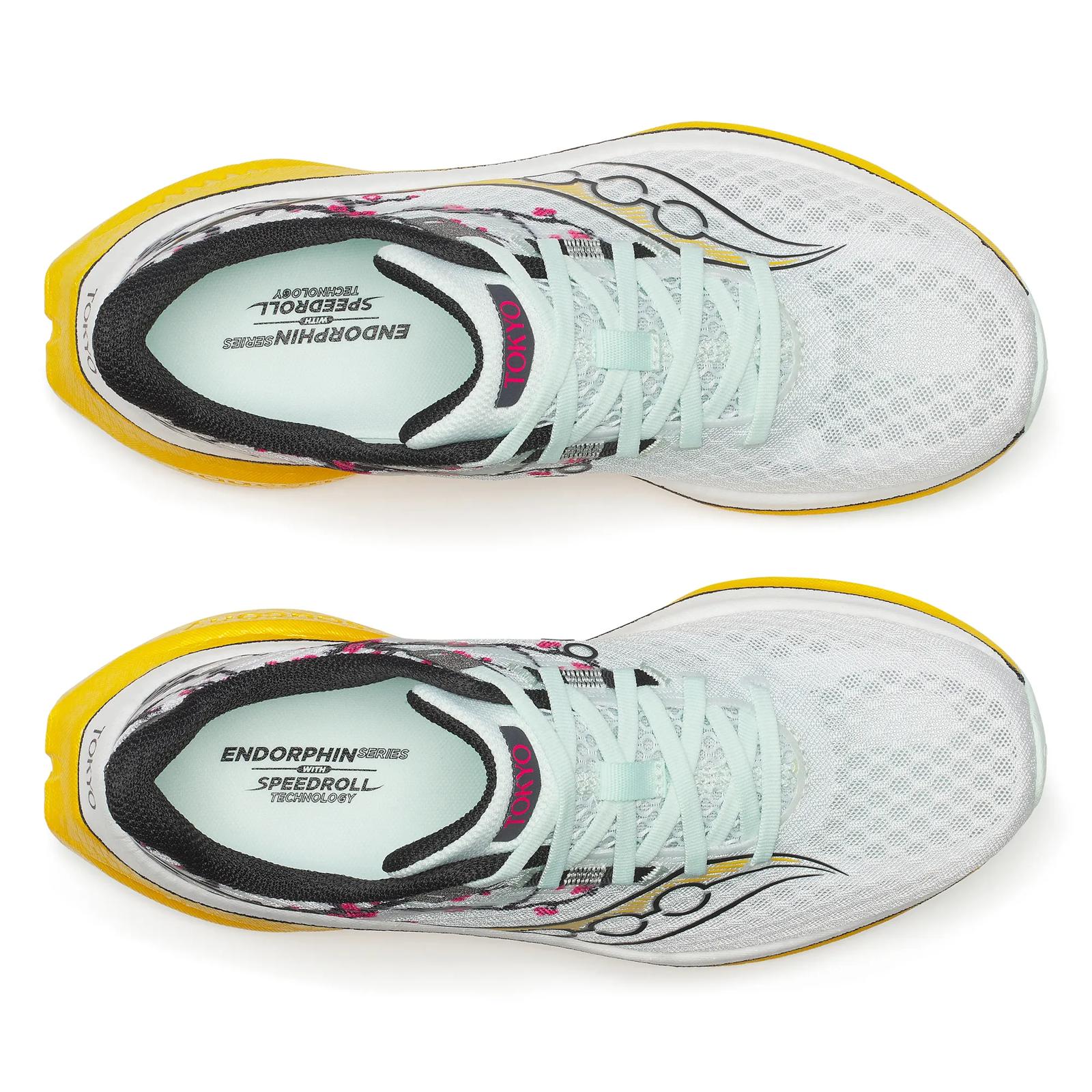 Saucony Endorphin Speed 5 Women Regular in White / Fleur running shoe photo 5 | MotionLab