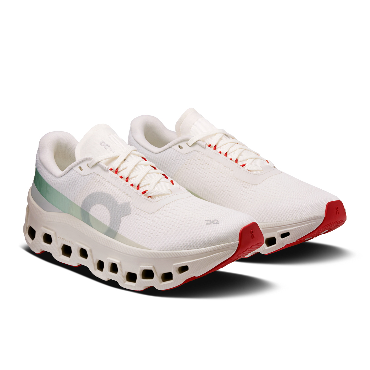 On Cloudmonster 1 Women Regular in Ivory / Creek running shoe photo 6 | MotionLab