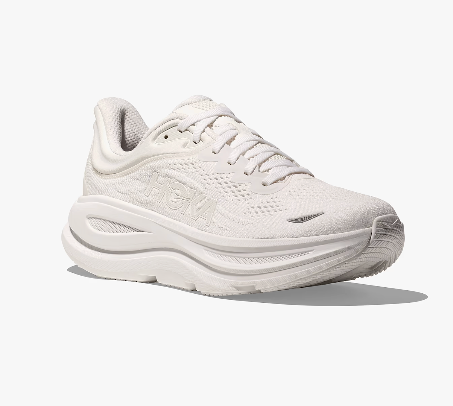 Bondi 9 Women Regular in White / White running shoe photo 4 | MotionLab