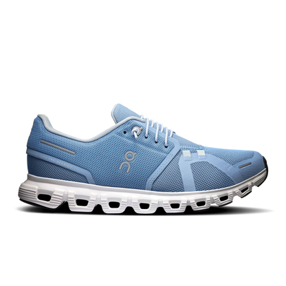 On Cloud 6 Women Chambray White shoe, view 01, style 3WF10061508