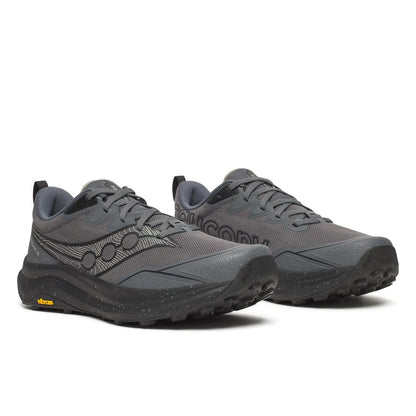 Saucony PEREGRINE 16 Men Wide in Carbon / Black running shoe photo 2 | MotionLab