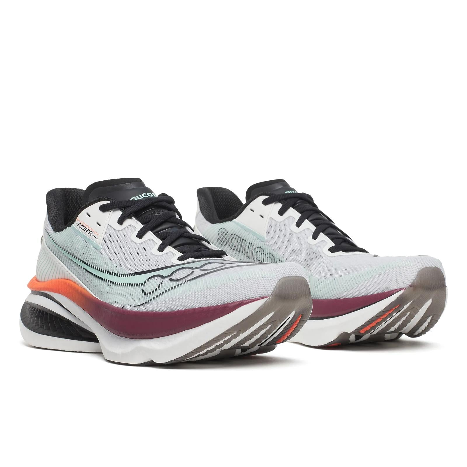 Saucony Endorphin Azura Men in White / Crimson running shoe photo 2 | MotionLab
