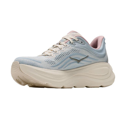 HOKA Bondi 9 GLM Women Wide in Alabaster / Mineral Blue running shoe photo 3 | MotionLab