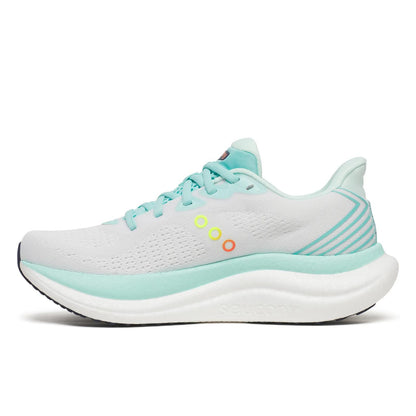 Saucony Triumph 23 Women Regular in White / Aqua running shoe photo 3 | MotionLab