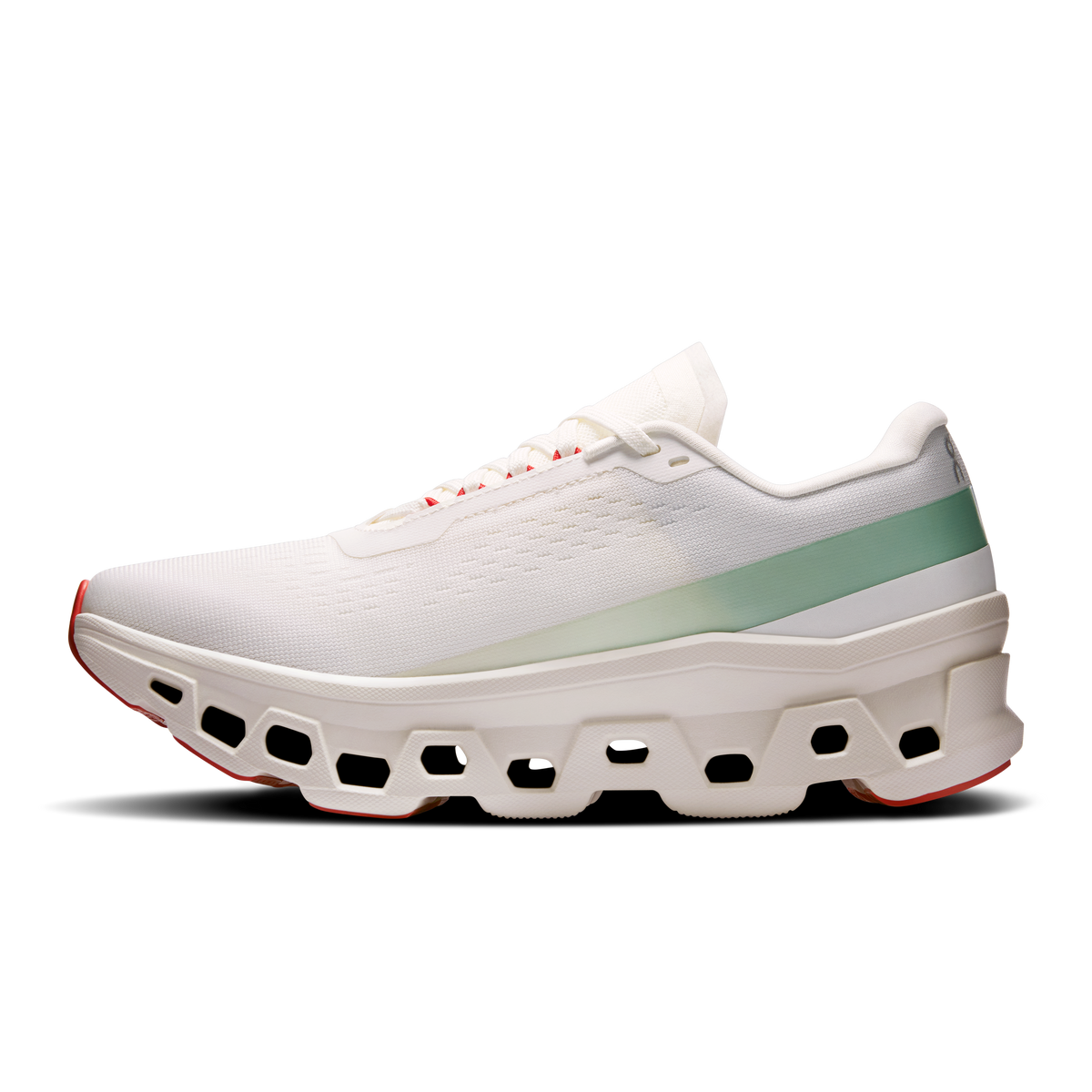 On Cloudmonster 1 Women Regular in Ivory / Creek running shoe photo 4 | MotionLab