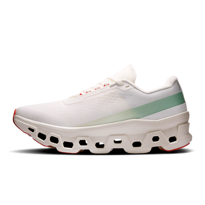 On Cloudmonster 1 Women Regular in Ivory / Creek running shoe photo 4 | MotionLab