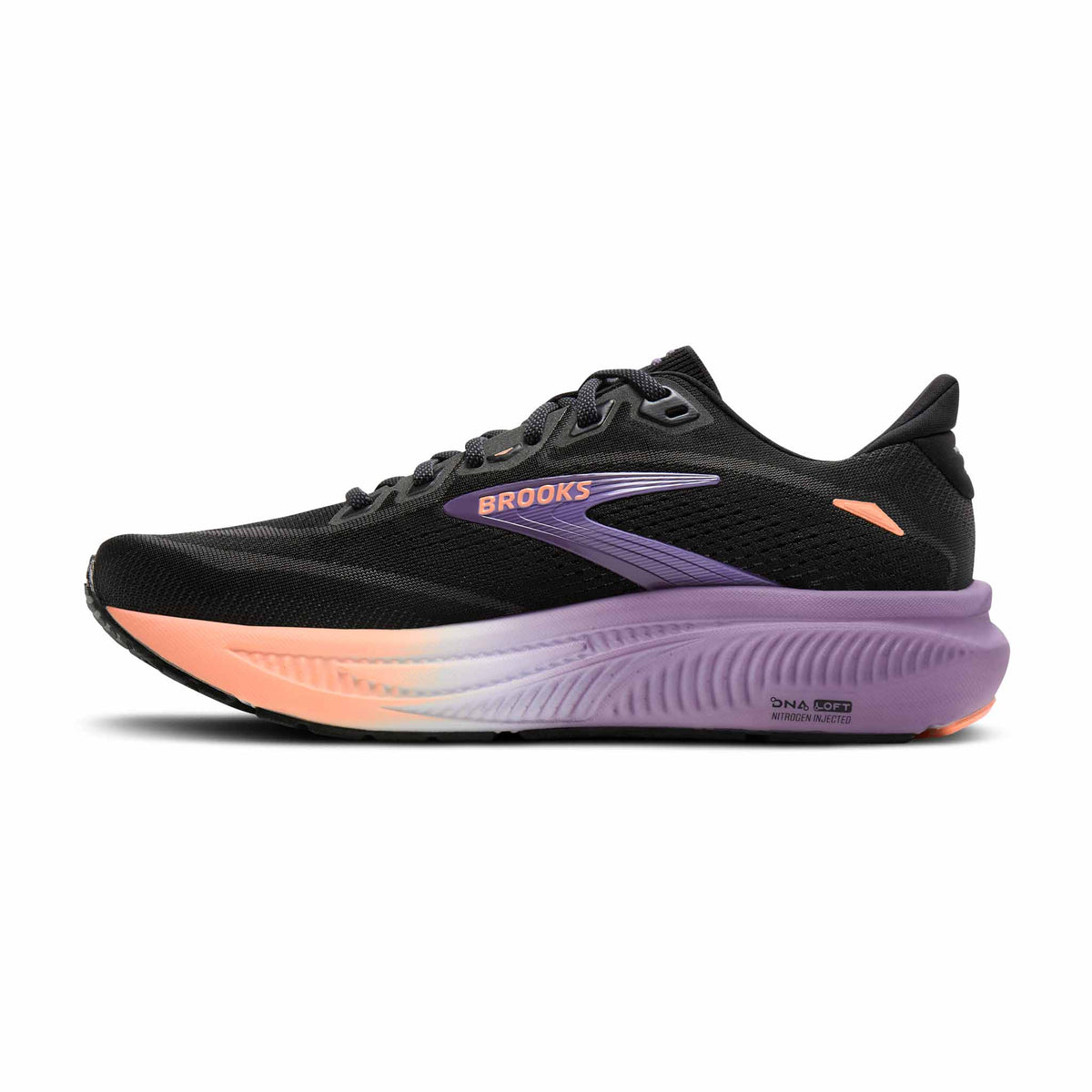 Brooks Ghost 18 Women Regular in Black / Mulled Grape / Peach running shoe photo 5 | MotionLab
