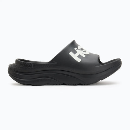 Hoka Ora Athletic Slide Unisex in Black / White running shoe photo 52 | MotionLab