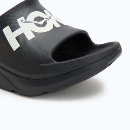 Hoka Ora Athletic Slide Unisex in Black / White running shoe photo 57 | MotionLab
