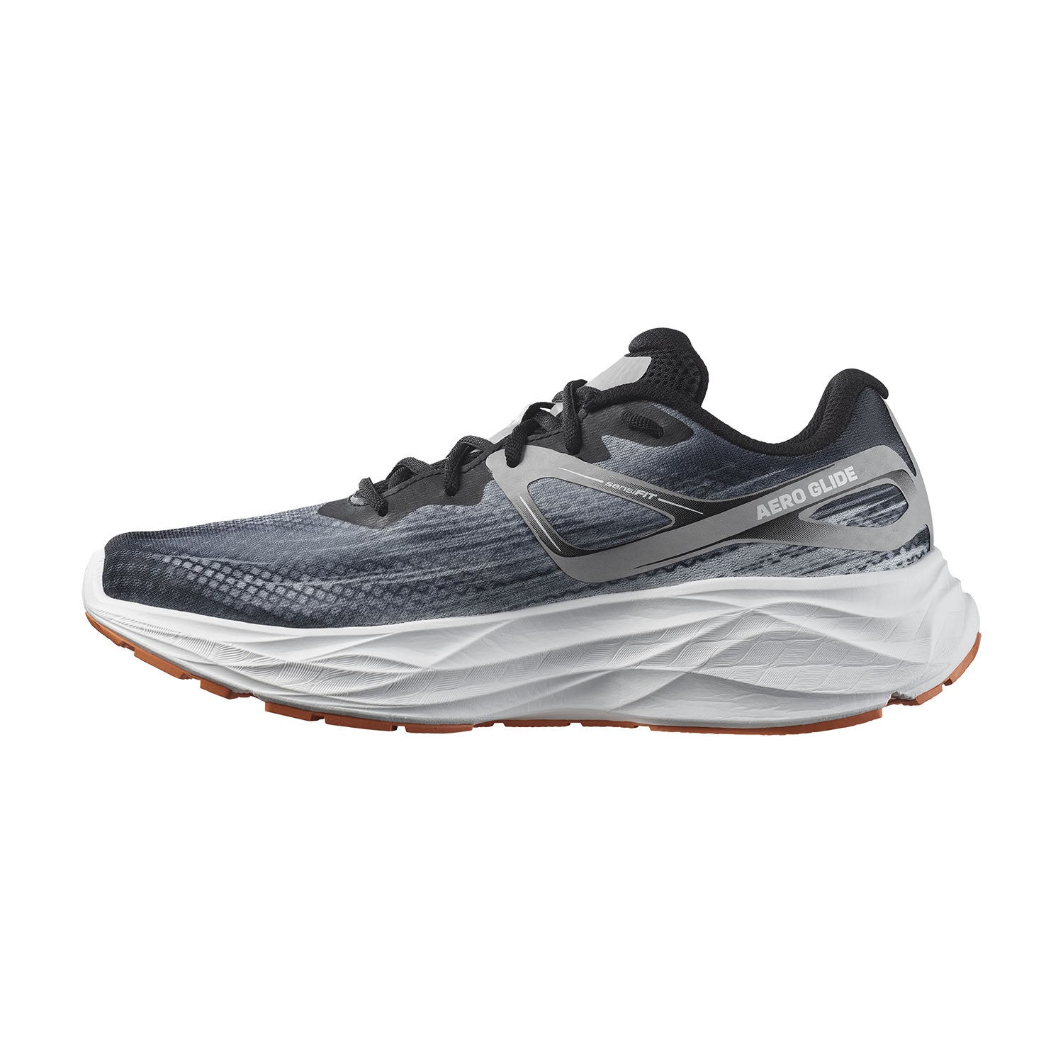 Salomon Aero Glide Men in Black / Alloy / Coral Gold running shoe photo 5 | MotionLab
