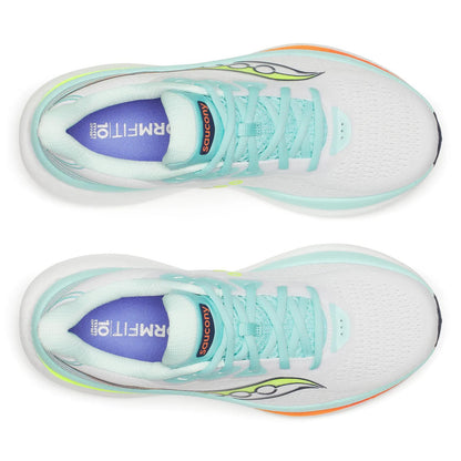 Saucony Triumph 23 Women Regular in White / Aqua running shoe photo 5 | MotionLab