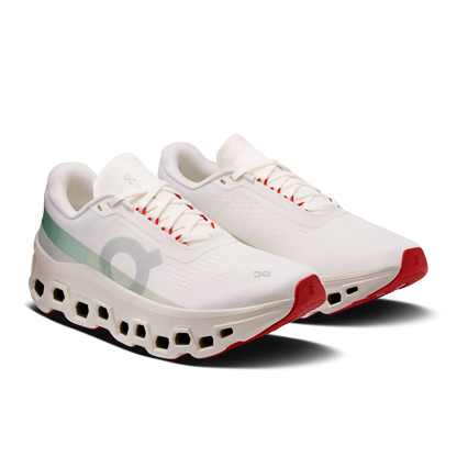 On Cloudmonster 1 Women Regular in Ivory / Creek running shoe photo 6 | MotionLab