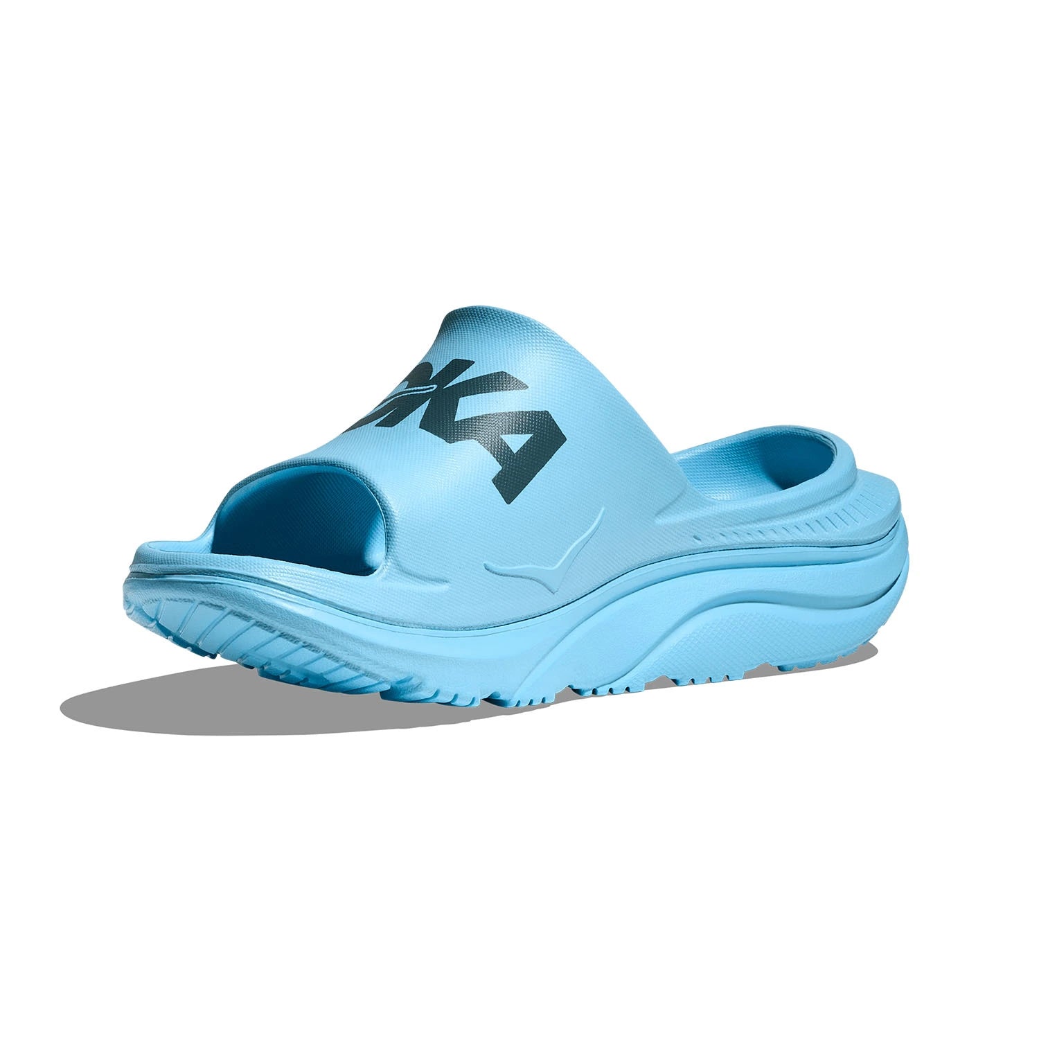 Hoka Ora Athletic Slide Unisex in Soaring Blue / Faded Navy running shoe photo 63 | MotionLab