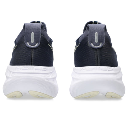 ASICS Gel Nimbus 27 Men Regular in Midnight / Vanilla — back view | MotionLab