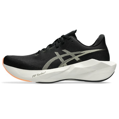ASICS Novablast 6 Men Regular in Black / Khaki — left side hero view | MotionLab