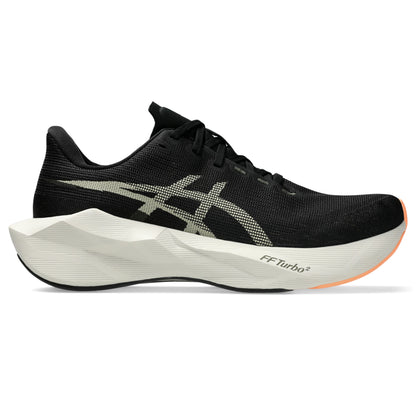 ASICS Novablast 6 Men Regular in Black / Khaki — opposite side view | MotionLab