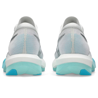 ASICS Magic Speed 5 Unisex Regular in White / Pure Silver — back view | MotionLab