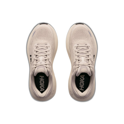 HOKA Bondi 9 Men Regular in River Rock Grey / Alabaster — angle 2 view | MotionLab