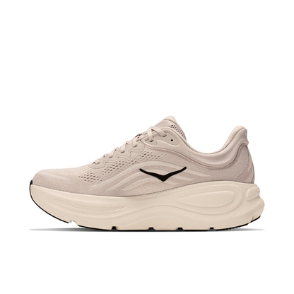 HOKA Bondi 9 Men Regular in River Rock Grey / Alabaster — angle 8 view | MotionLab