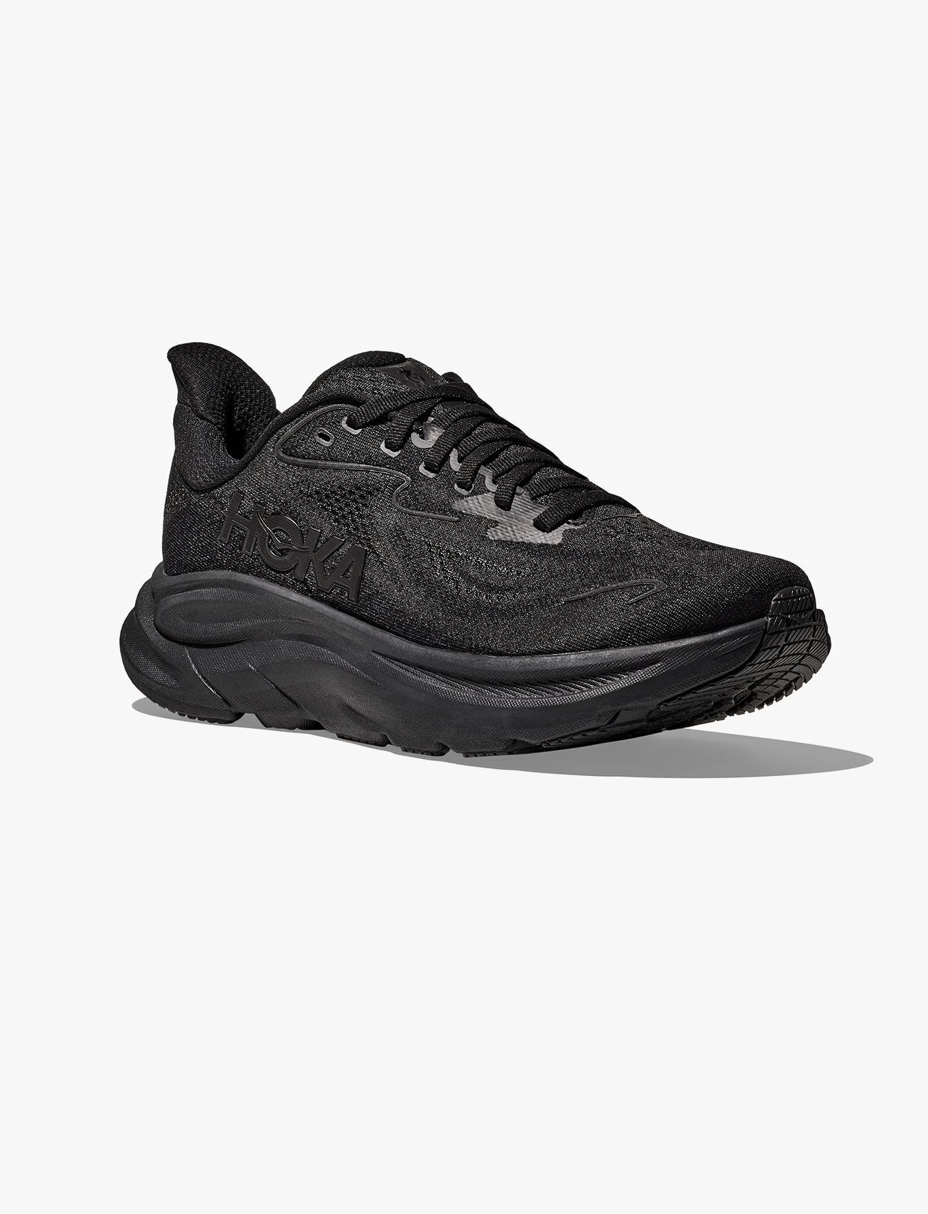 Clifton 10 Black Wide in Black / Black running shoe photo 1 | MotionLab