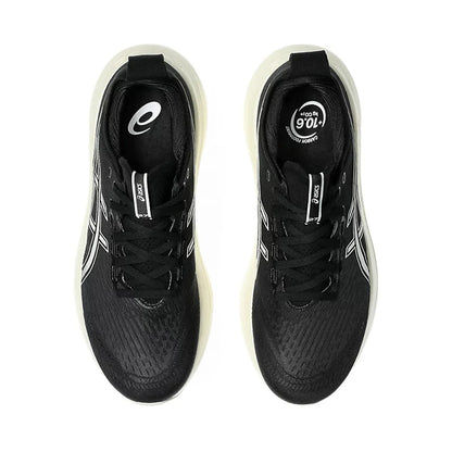 Gel Nimbus 27 Men Wide in Black / Lake Grey running shoe photo 1 | MotionLab