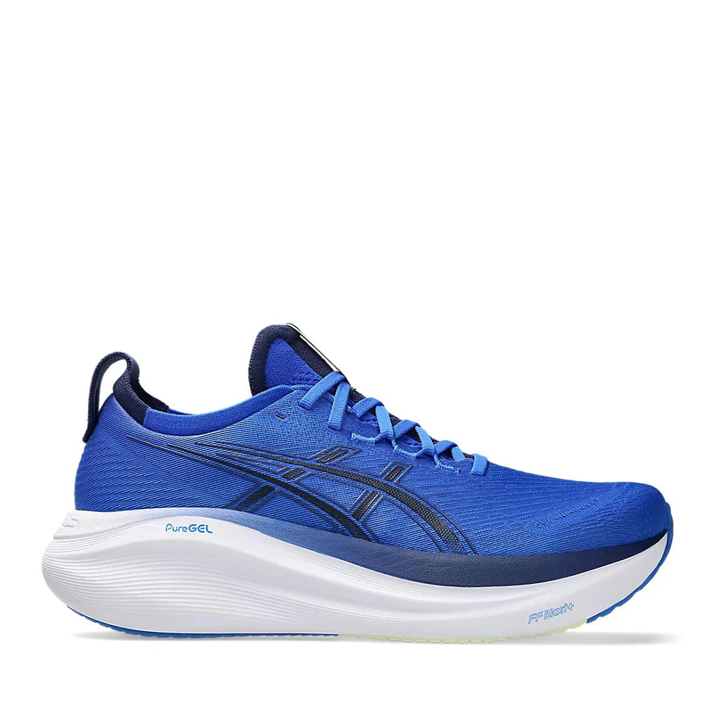 Gel Nimbus 27 Men in Blue running shoe photo 1 | MotionLab