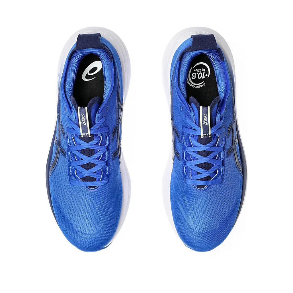 Gel Nimbus 27 Men in Blue running shoe photo 3 | MotionLab