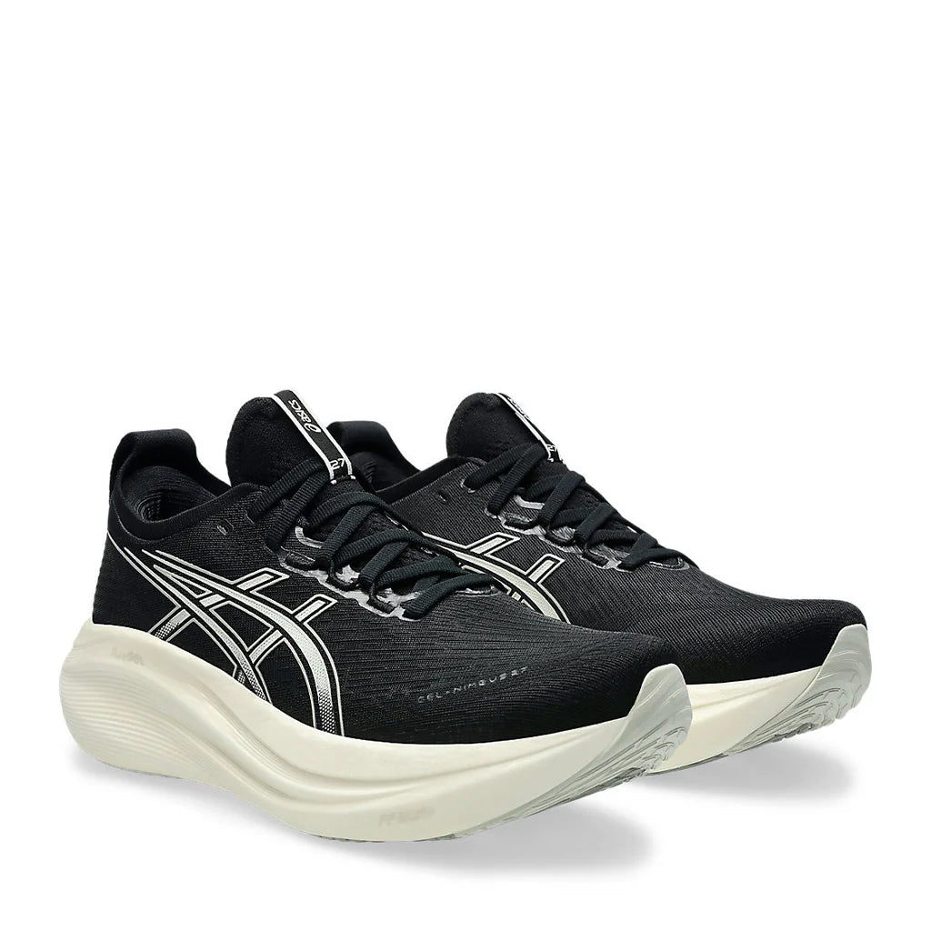 Gel Nimbus 27 Men Wide in Black / Lake Grey running shoe photo 3 | MotionLab