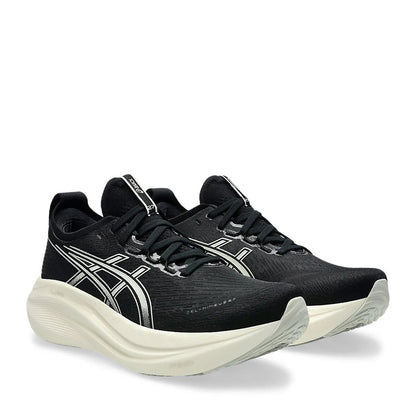 Gel Nimbus 27 Men Wide in Black / Lake Grey running shoe photo 3 | MotionLab