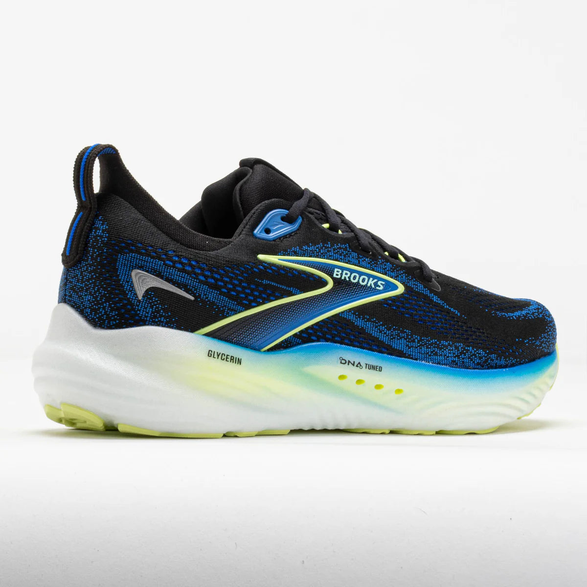 Glycerin 22 Men Wide in Black / Cobalt / Neo Yellow running shoe photo 5 | MotionLab